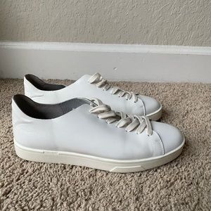 White Calvin Klein Leather Sneakers (Size 9.5)